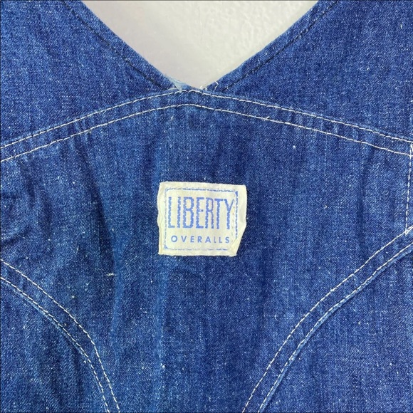 Liberty Dark Denim Bib Overalls Size 40 X 30 - Picture 8 of 8